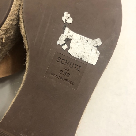 Schutz Thalia Espadrille Platform Wedge Slide Sandals - Picture 8 of 9